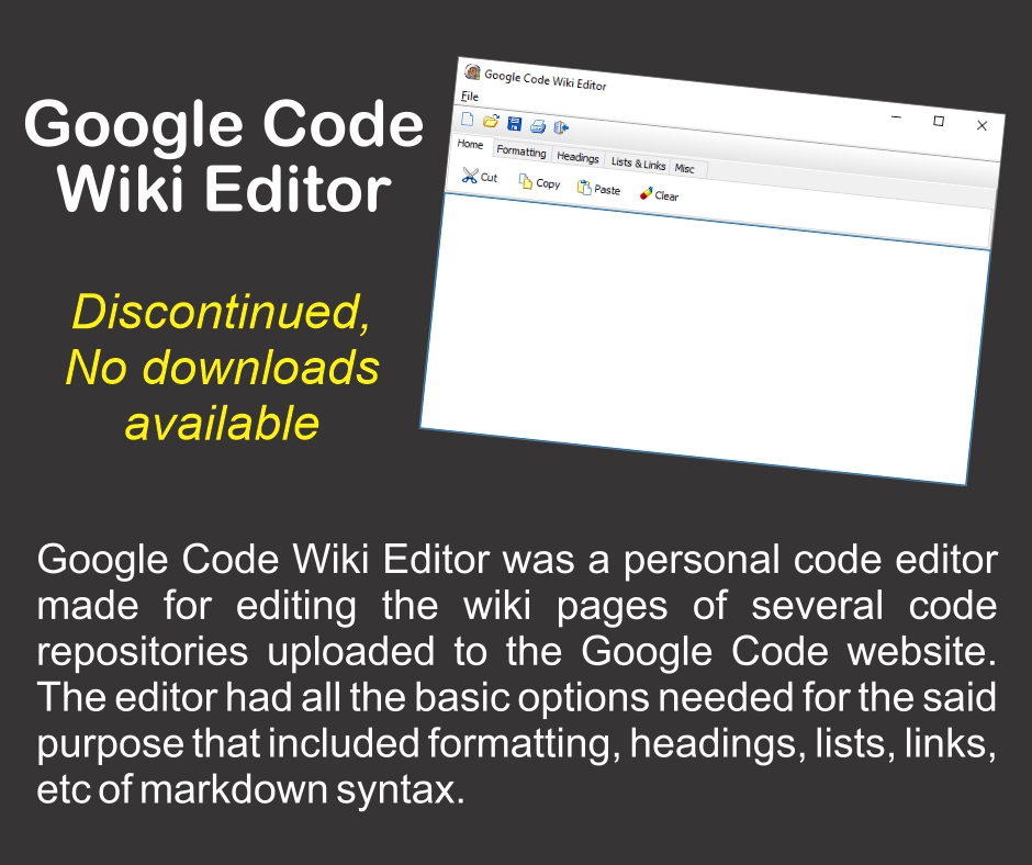 Google Code Wiki Editor